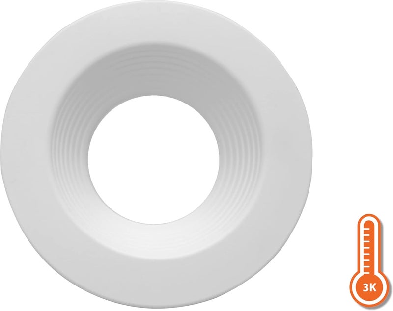 Nicor DLR566091203KWHBF DLR56(v6) 5/6-inch White 900 Lumen 3000K Recessed LED Downlight with Baffle - Image 3